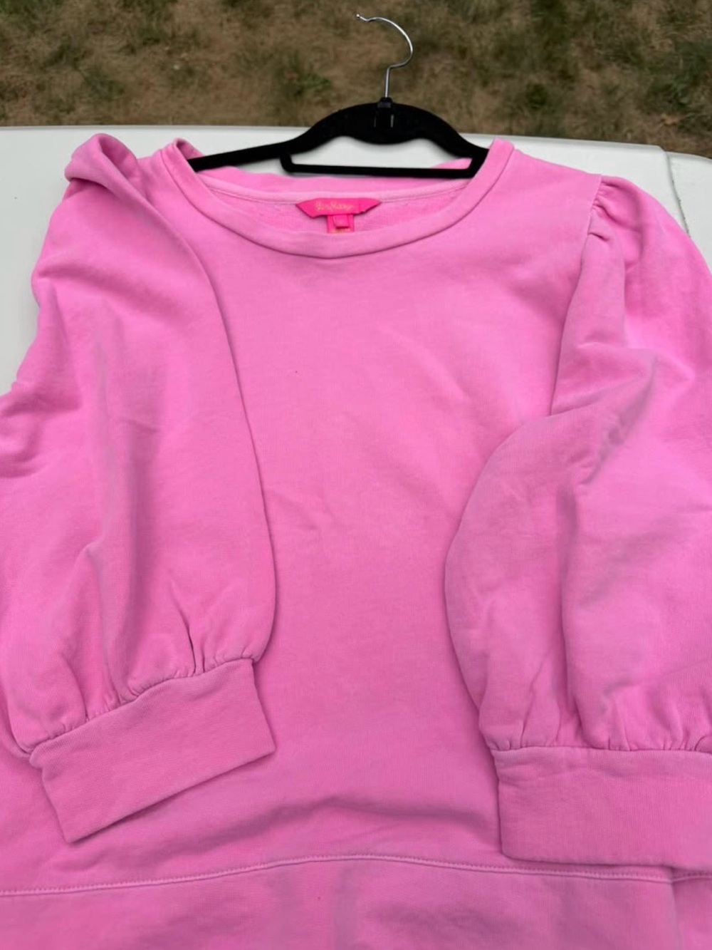 Lilly Pulitzer Pink Puff-Sleeve Sweatshirt